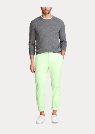 Pantalones Chinos Polo Ralph Lauren Hombre Verdes - Stretch Classic Fit - YNLVH4063